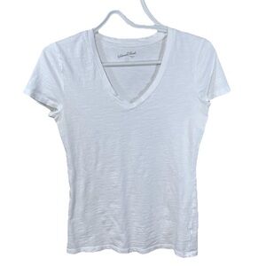 Universal Thread Women’s SMALL V Neck White 100% Cotton Tee T Shirt